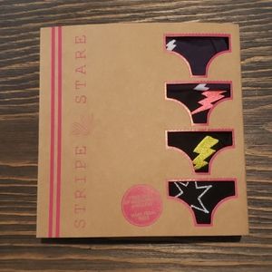 stripe and stare four pairs of sustainable knicker